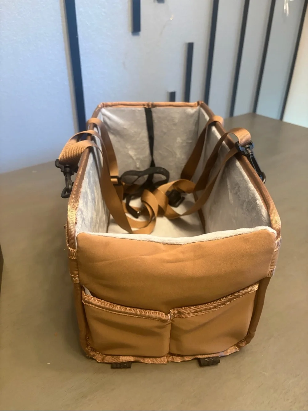 Dog Car Seat Booster - Tan Pet Travel Booster Seat